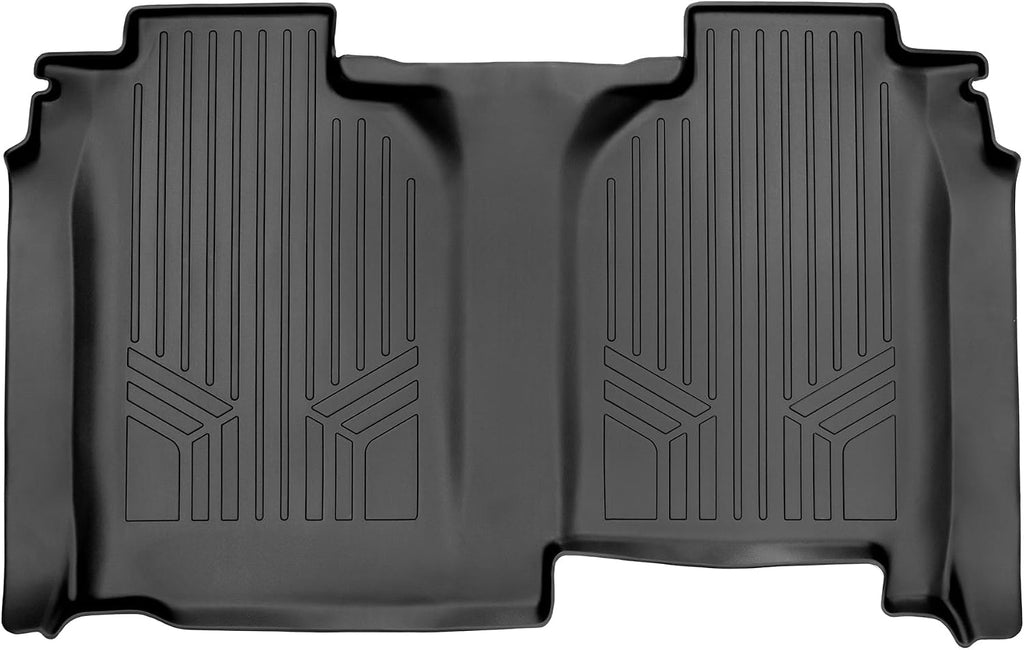 SMARTLINER All Weather Protection Custom Fit 2 Row Floor Mat Liner Set Compatible with 2019-2025 Chevrolet Silverado 1500
