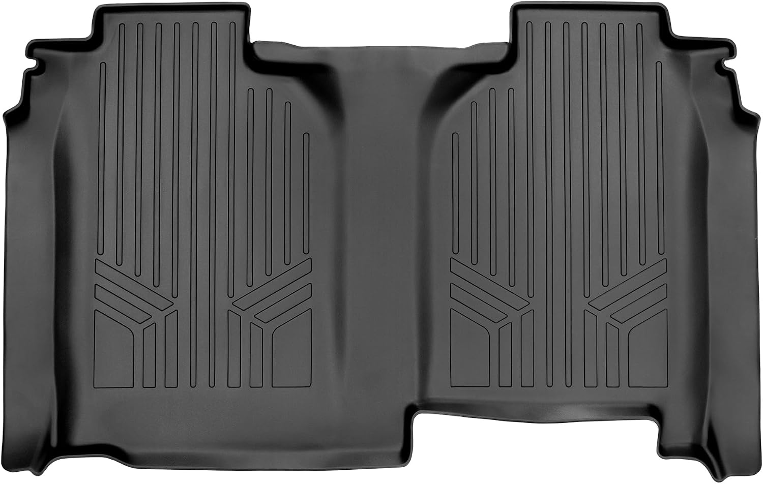 SMARTLINER All Weather Protection Custom Fit 2 Row Floor Mat Liner Set Compatible with 2019-2025 Chevrolet Silverado 1500