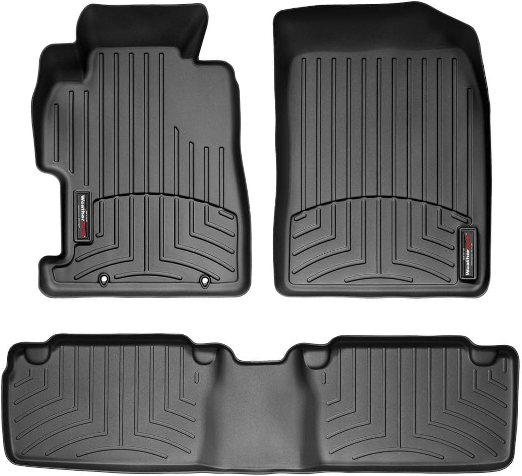 WeatherTech Custom Fit FloorLiners for Honda Civic Si, Civic, 1st & 2nd Row (44090-1-2), Black