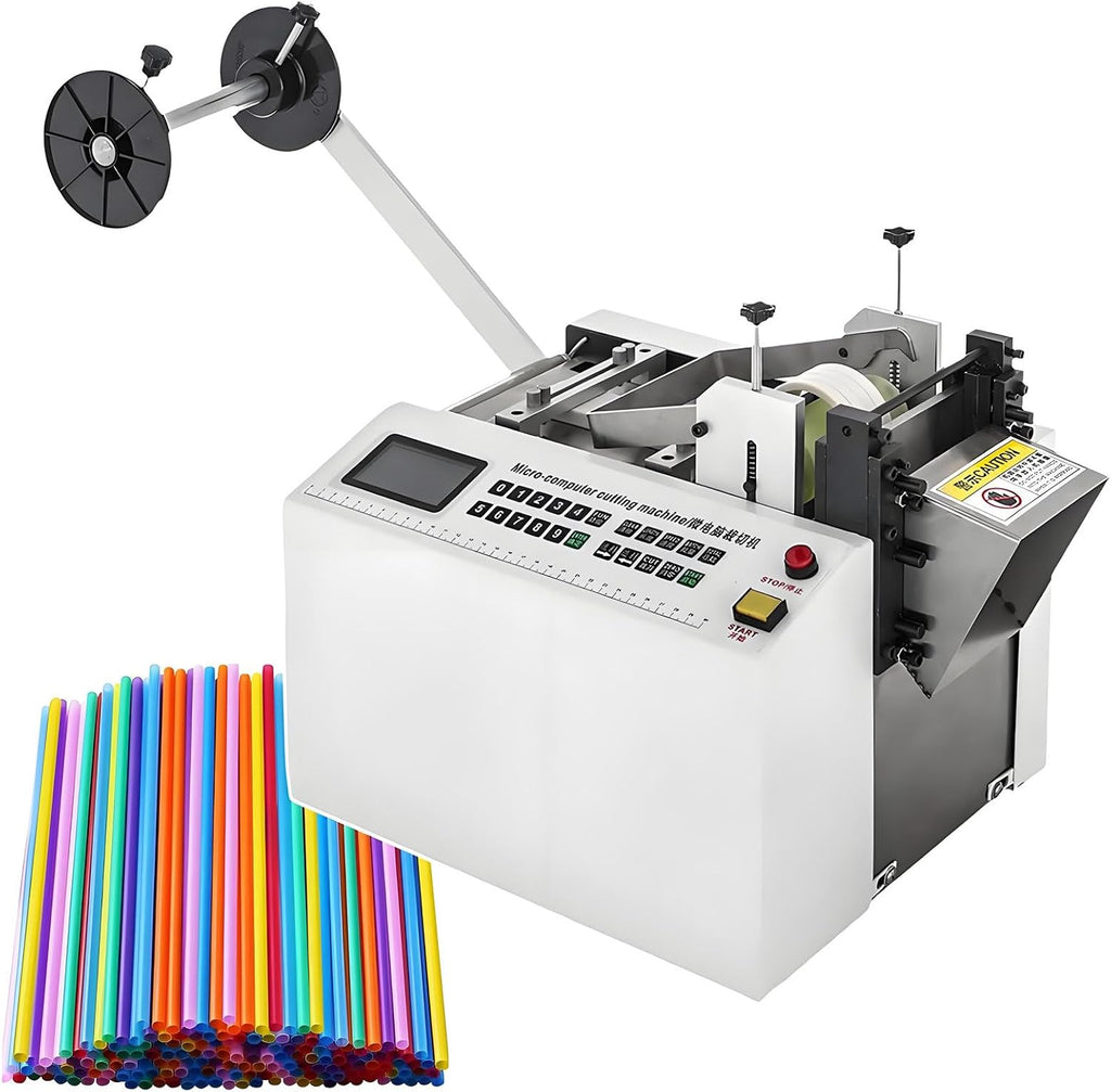 250W Fully Automatic Electric Heat-Shrink Tube Cutting Machine, Microcomputer Control, 15mm Blade Height, 0.1mm Cutting Accuracy, Ideal for Rubber/Plastic Tube, Efficient Cable Cutter