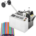 250W Fully Automatic Electric Heat-Shrink Tube Cutting Machine, Microcomputer Control, 15mm Blade Height, 0.1mm Cutting Accuracy, Ideal for Rubber/Plastic Tube, Efficient Cable Cutter