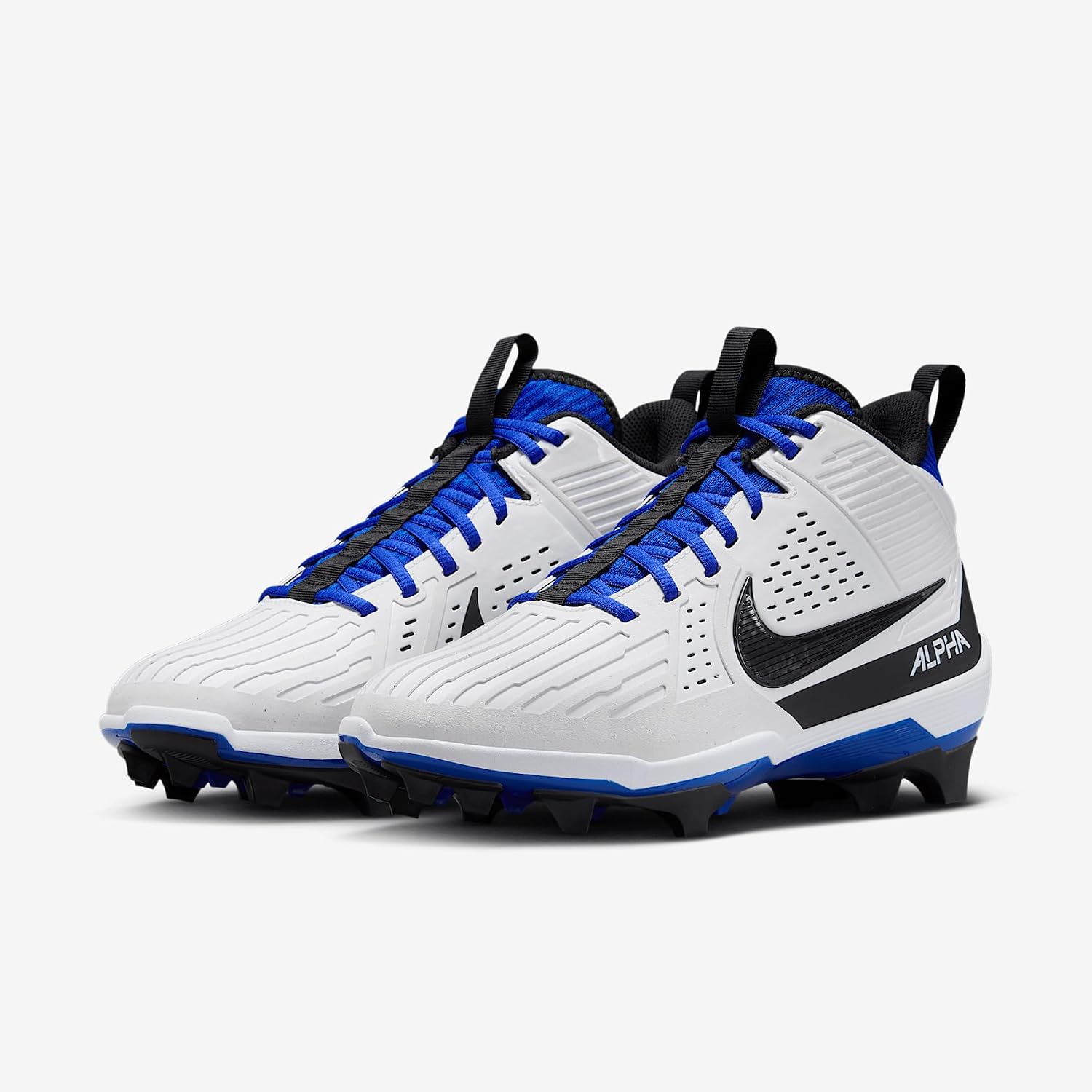 Nike Alpha Menace Strong Men's Football Cleats (II5139-010, Black/Metallic Silver/White)