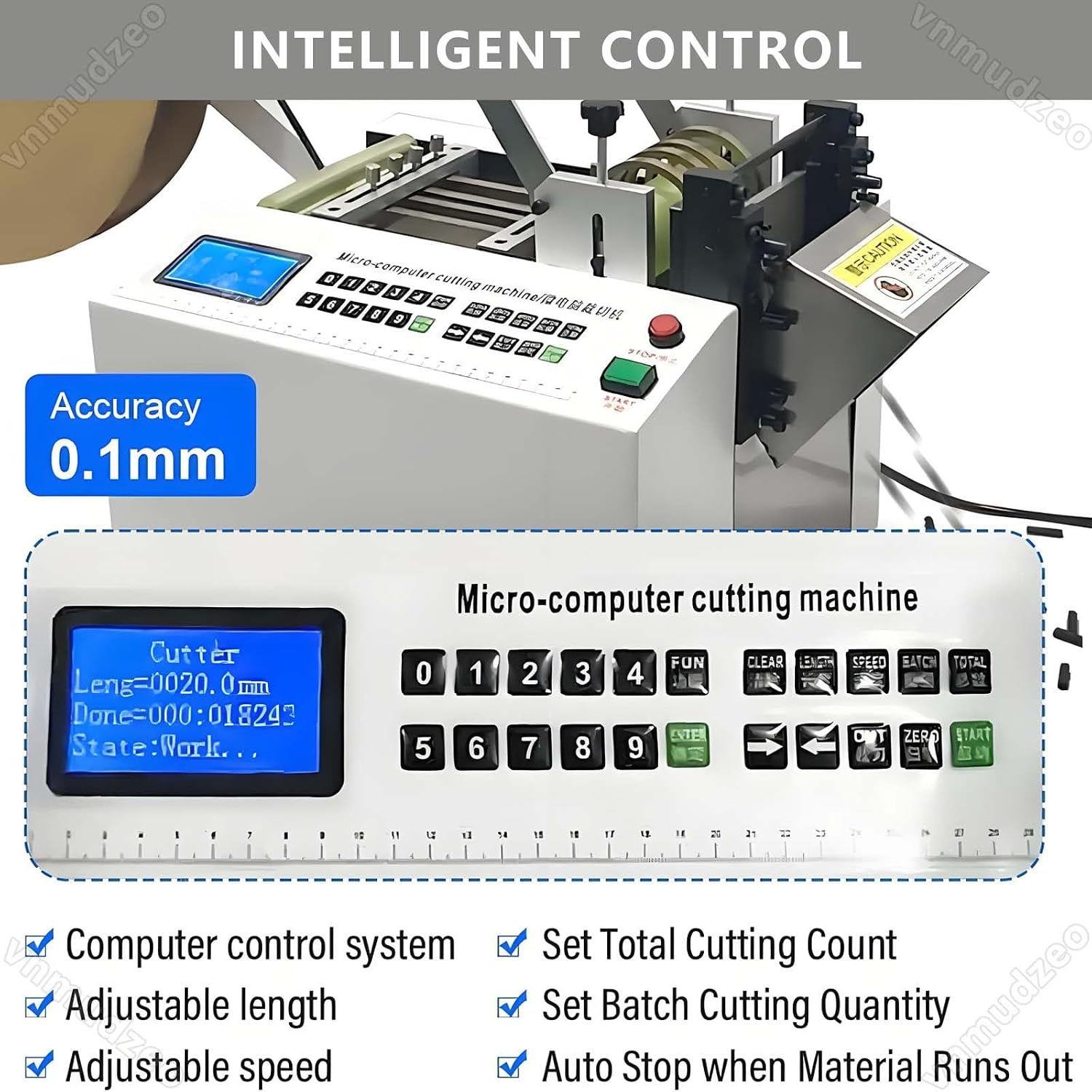 300 W Automatic Pipe Cutting Machine DG-100,Precise Efficient,4' Cutting Width,0.6' Cutting Height,for Heat Shrink Tube Sleeve Rubber Plastic Tube