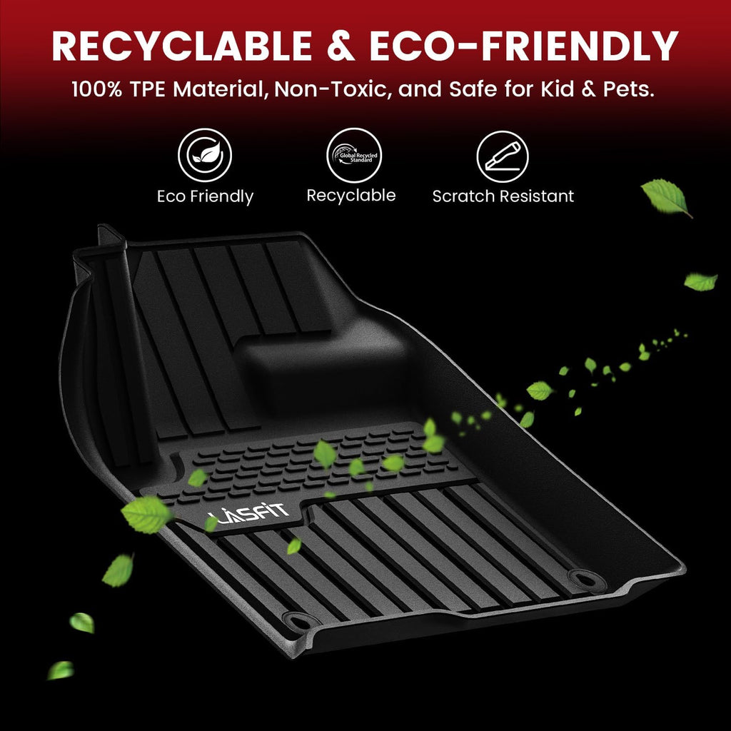 LASFIT Floor Mats Fit for Land Rover Range Rover Evoque 2011-2019, Custom Fit TPE All Weather Waterproof Floor Liners 1st & 2nd Row, Fit 5 Door and Coupe (Not for Convertible), Black, Easy to Clean