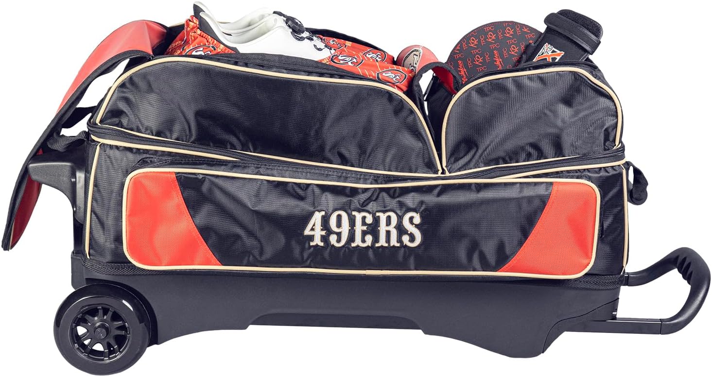 Strikeforce Bowling NFL Bowling Roller Bag with Ball, Shoe and Accessory Pockets