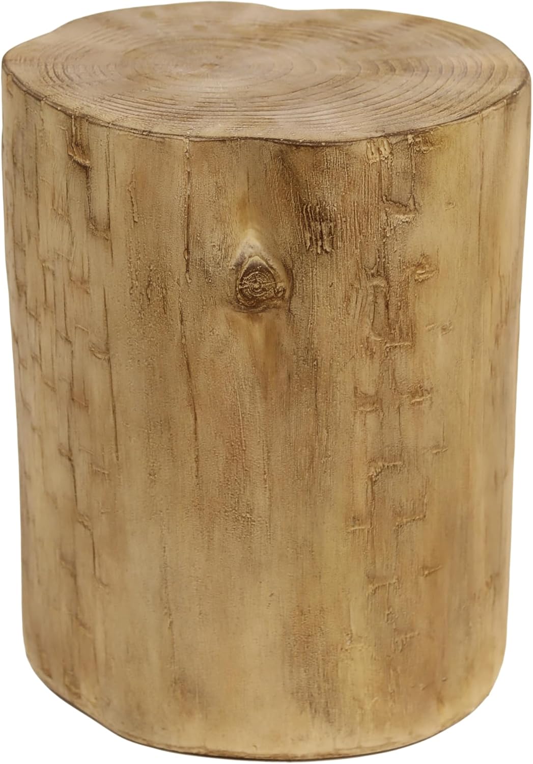 Christopher Knight Home Round Side Table, Outdoor Side Table, Accent End Table, Patio Side Table with Wood Like Finish Modern Design Ideal for Patio Garden Balcony Living Room, Light Brown