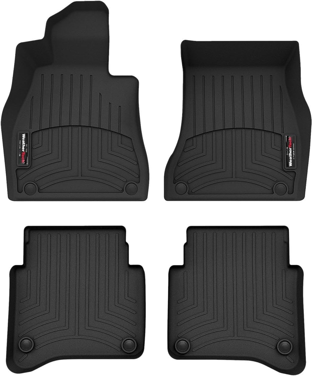 WeatherTech Custom Fit FloorLiners for Mercedes amgs63eperformance, S-Class Sedan, 1st & 2nd Row (441701-1-2), Black