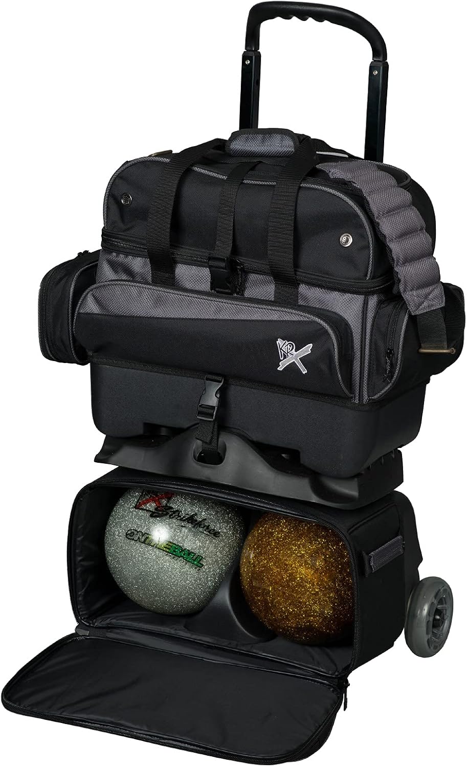 Strikeforce Konvoy 4-Ball Roller Bowling Bag Black/Carbon