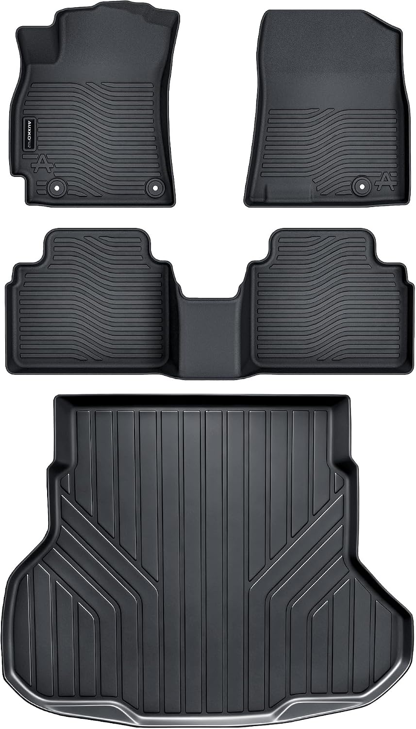 Auxko All Weather Floor Mats Cargo Mat Fit for 2025 2026 Kia K4 Sedan TPE Liners Accessories for Kia K4 Sedan 2025 2026 All Season Guard Odorless Anti-Slip Floor Mats Cargo Liner