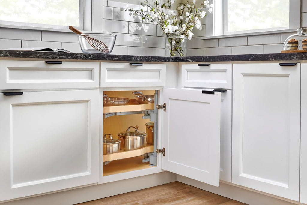 Rev-A-Shelf Maple Two-Tier Classic Girasolo w/Soft-Close for 12' Left Opening/Blind Right Corner Cabinets