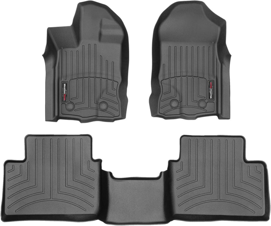 WeatherTech Custom Fit FloorLiners for Ford Ranger, Ranger, 1st & 2nd Row (4415181V-4415183), Black