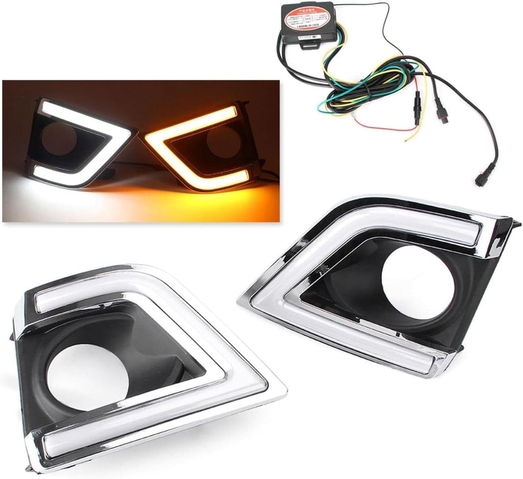 Fog Lights Fog Turn Signals Light Daytime Running Driving For Work Lamp For Corolla 2014 2015 Pair Car DRL Blinker Indicators