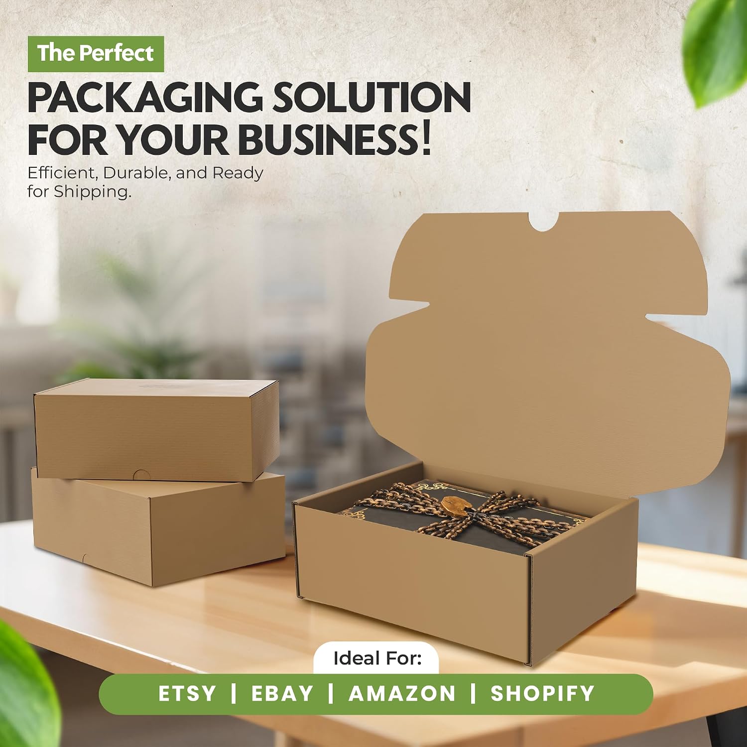 (100 Pack) Cardboard Shoe Boxes – Medium 12x9x4.125 Inch | Heavy Duty Shoe Boxes for Shipping – Corrugated Mailing Boxes with Self-Locking Lid – Excellent as Replacement Shoeboxes & Gift Packaging