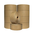 3'' x 492 Feet (150M) Reinforced Water Activated Gummed Kraft Paper Tape, for Heavy Duty Secure Packing Shipping, Tamper Evident Gummed Tape, Brown - 10 Rolls