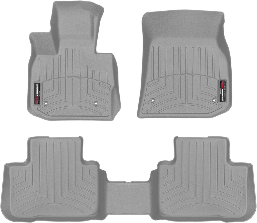 WeatherTech Custom Fit FloorLiners for BMW X3 30e, X3 M40i, X4 M Competition - 1st & 2nd Row (461273-1-2), Grey