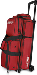 LARIPOP 3 Ball Bowling Bag with Wheels and Shoe Compartment, Rolling Bowling Bag for 3 Balls, Heavy Duty Bowling Roller Bag with Retractable Handle for Men Women