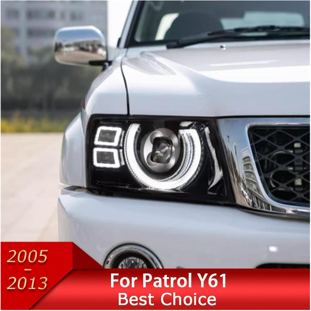 Car Lights Compatible With Patrol Y61 2005-2022 LED Auto Headlights Assembly Upgrade Defender Style Design Bifocal Lens Exterior Accessories