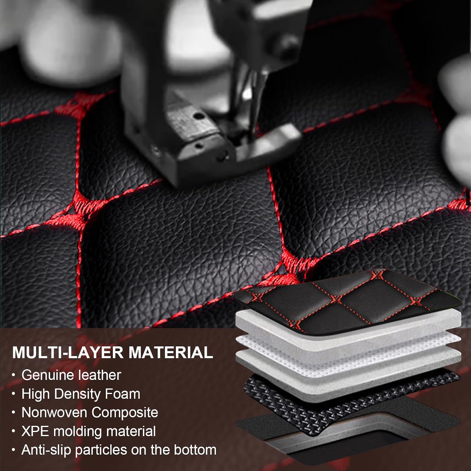Car Floor Mats for Lexus ES 350 2006-2012, Leather Luxury Floor Liner All Weather Protection Carpet. (Full Set/Cream Color)