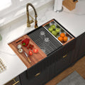 33 Inch Black Farmhouse Sink 33x20x10 Black Fireclay Apron Front Kitchen Sink Single 10 Inch Deep Ceramic Farm Farmer Style Workstation Basin