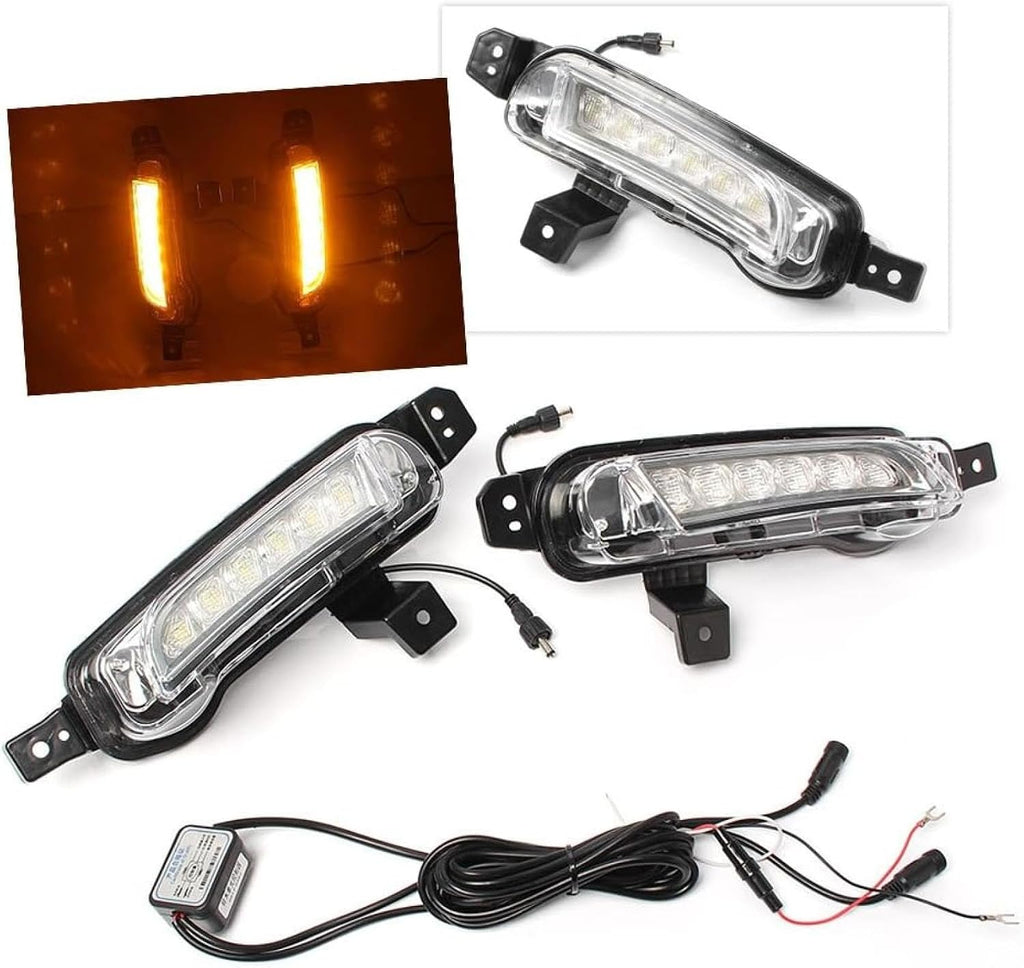 Fog Lights DRL Fog Light Daytime Driving Lamp Day Running Light For Suzuki For Vitara 2015 2016 2017 Pair Car Indicators Waterproof