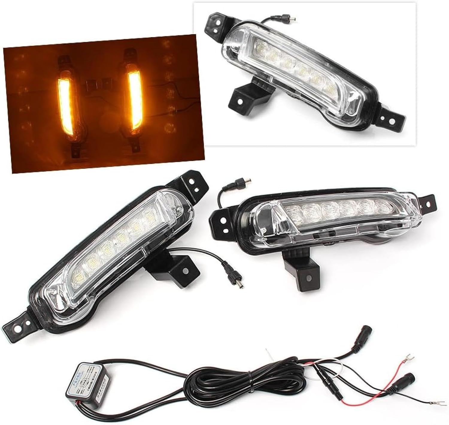 Fog Lights DRL Fog Light Daytime Driving Lamp Day Running Light For Suzuki For Vitara 2015 2016 2017 Pair Car Indicators Waterproof