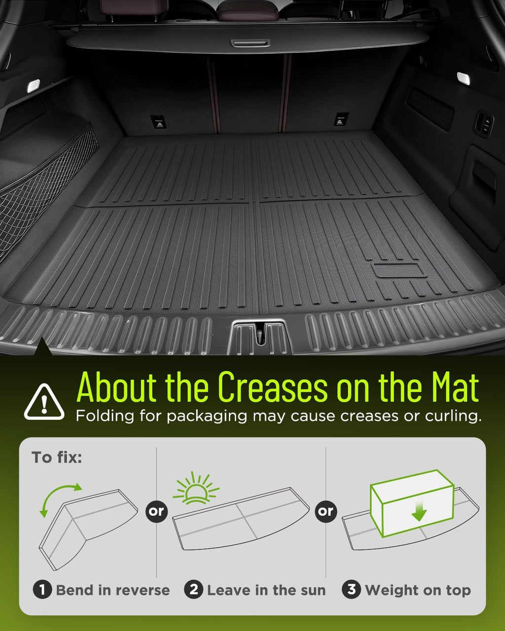 Car Floor Mats for Porsche Cayenne 2019-2025 2026 4PCS Full Set Trunk Mat | All Weather Full Coverage Floor Liners Heavy Duty Waterproof Long-Lasting Cayenne Accessories TPE Rubber Automotive Carpet
