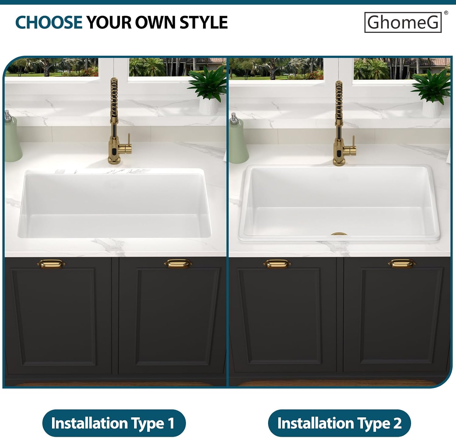 White Kitchen Sink 32 Inch Fireclay Porcelain White Undermount Kitchen Sink 32'x19'x10' Glossy White Single Bowl Sinks Basin