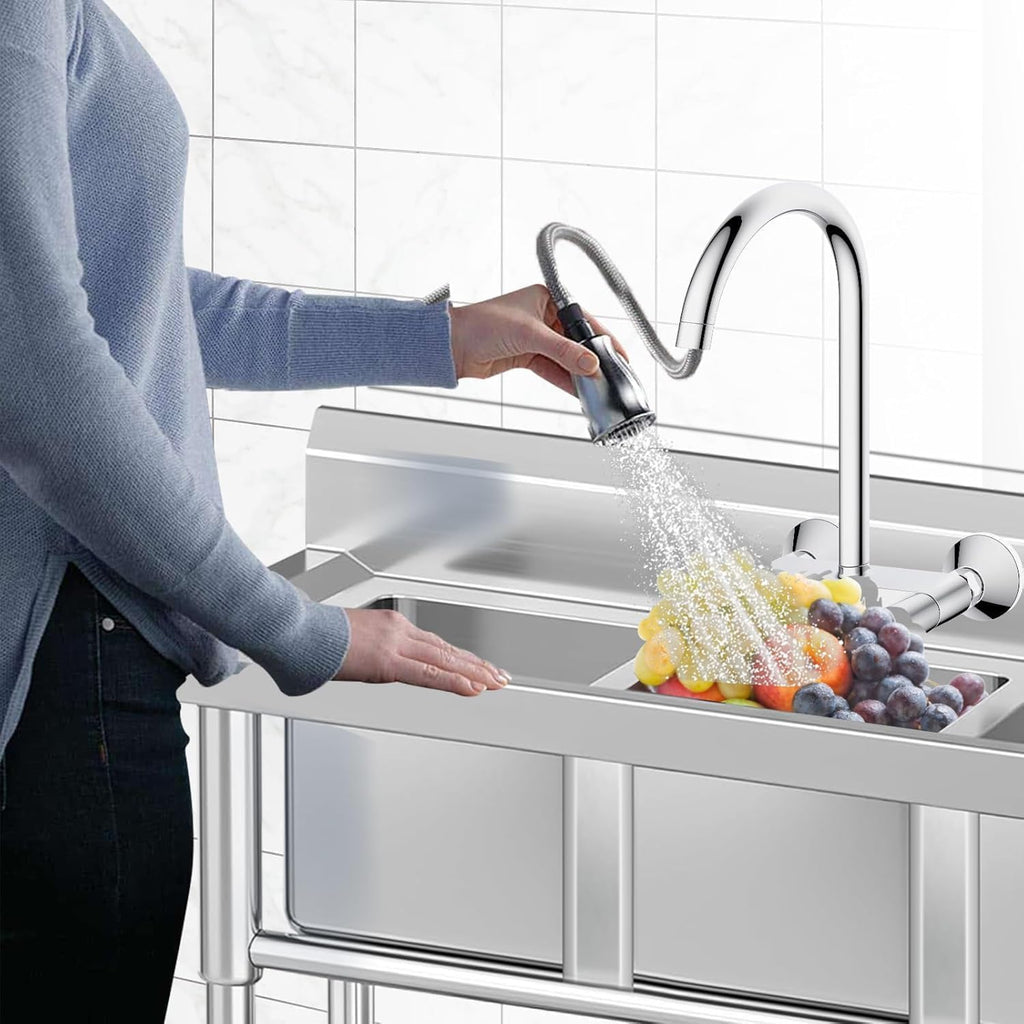 Stainless Steel Kitchen basin – 2.0 Series, Durable & Corrosion Resistant, Single/Triple Bowl, Easy-to-Clean, Compact – For Home, Restaurant, Bar, Laundry, Food Truck