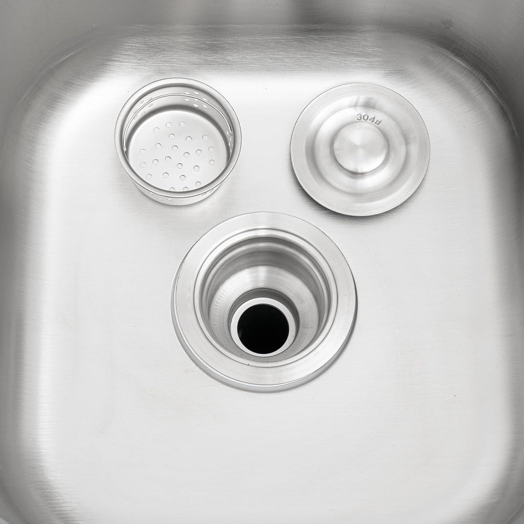 Free Standing Commercial Kitchen Sink Stainless Steel, Double Bowl Utility Sink with 2 360° Rotatable Faucet and Water Pipes Restaurant Outdoor Utility Sink Left Dual-Bowl (47x17.7x31.5in)