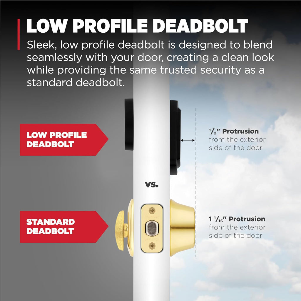 Kwikset Prague Non-Functioning Front Door Lock Handle and Inactive Deadbolt Set with Interior Door Handle, Dummy Handleset Exterior with Interior Knob, Matte Black with Microban Protection