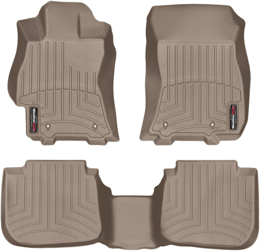 WeatherTech Custom Fit FloorLiners for Subaru Outback, Legacy, 1st & 2nd Row (45708-1-2), Tan