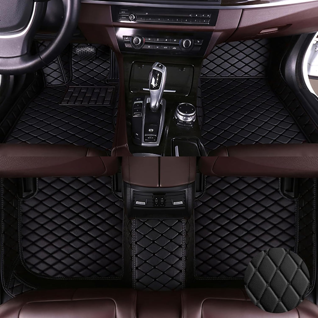 Car Floor Mats for Nissan Murano 2015-2019, Leather Luxury Floor Liner All Weather Protection Carpet.(Full Set/Black)