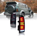 Tail Light, LED Tail Lights Assembly for Toyota Land Cruiser Prado 90 LC90 LC95 1996-2004 Rear Tail Light Dynamic Start and Turn Signals, Left and Right Automotive Taillight Assemblies, Smoked