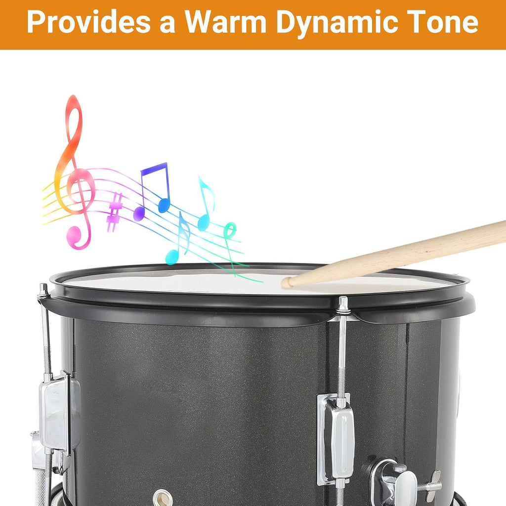 GarveeTech Drum Set 5-Piece for Beginners, Complete Full Size Kit with Bass, Toms, Snare, Stands, Cymbal and Drumsticks