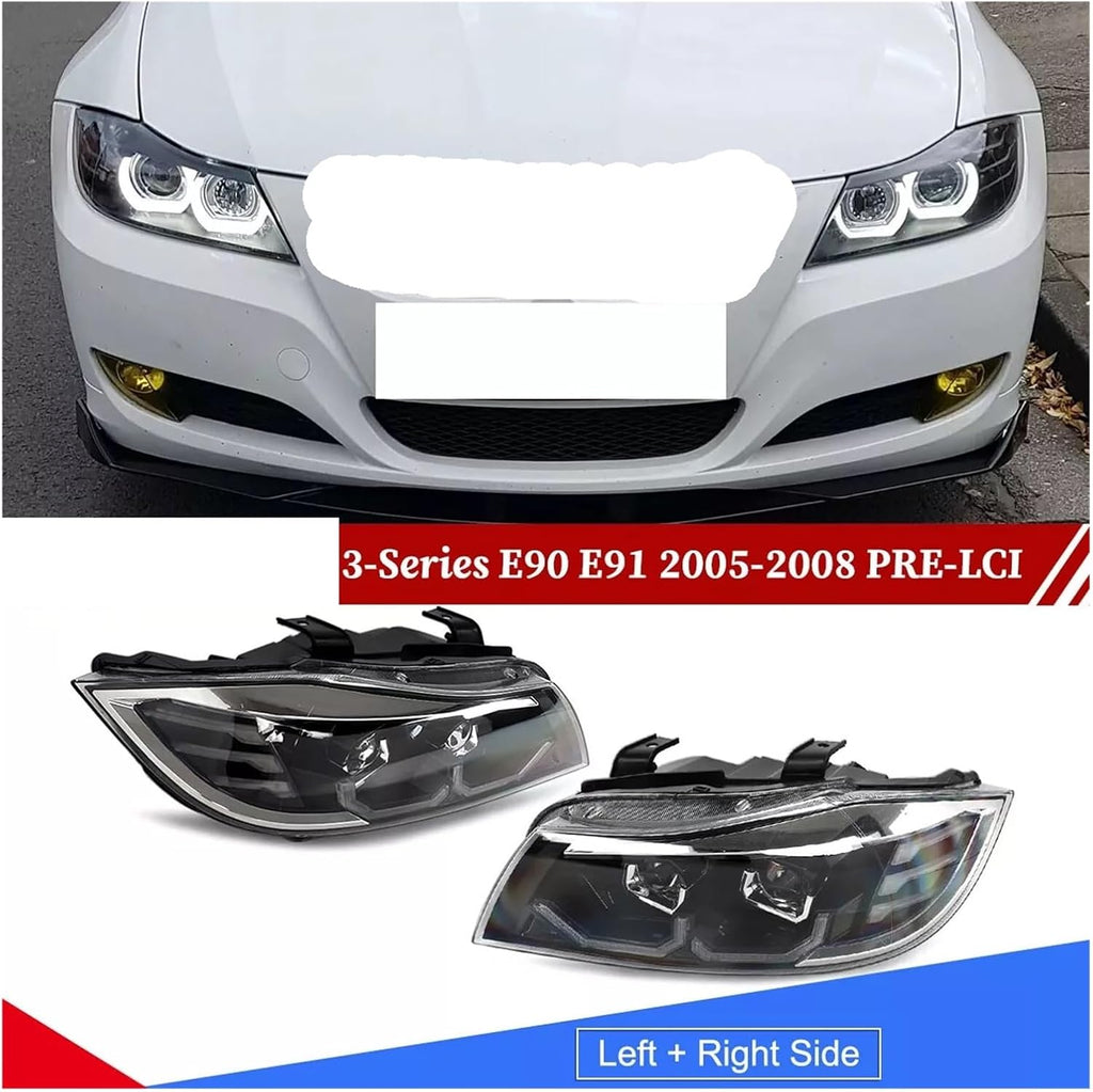 Car Lights Compatible With BMW 3 SERIES E90 E91 2005-2008 Headlight Assembly LED 3D DRL RUNNING FRONT LIGHTS HEADLIGHTS Automobiles Lamp