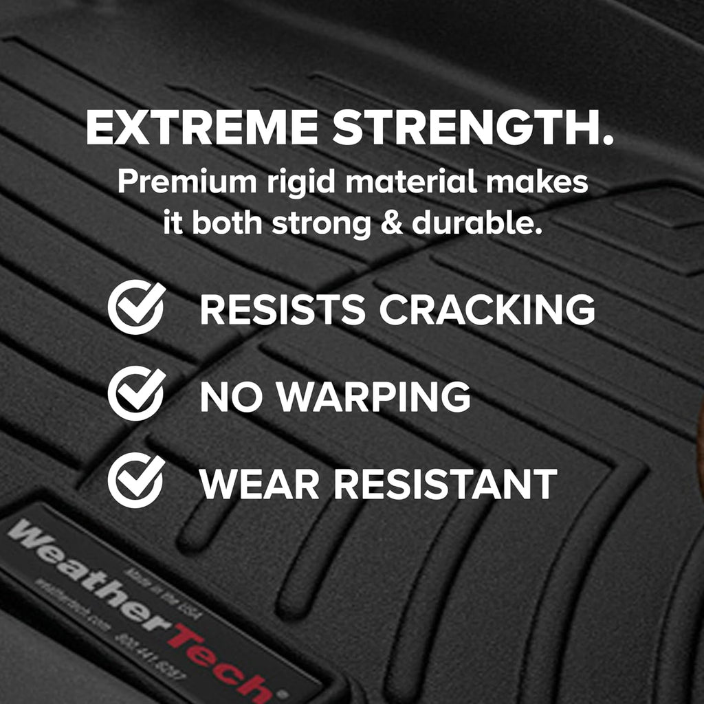 WeatherTech Custom Fit FloorLiners for Ford Transit, E-Transit, Transit - 1st Row (4419041V), Black