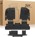 3W Floor Mats for Nissan Pathfinder 2022-2026 (Only fit 8 Passenger Models), 3 Rows,TPE All Weather Protection Car Floor Liners Accessories,Black