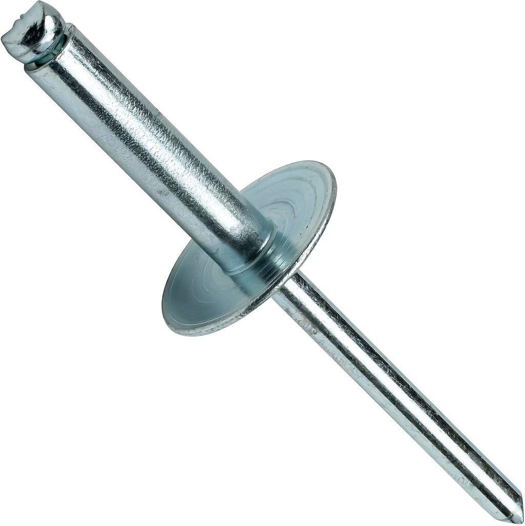 Large Flange Pop Rivets 1/4' x 5/8'All Steel (8-10) Dome Head Quantity 100