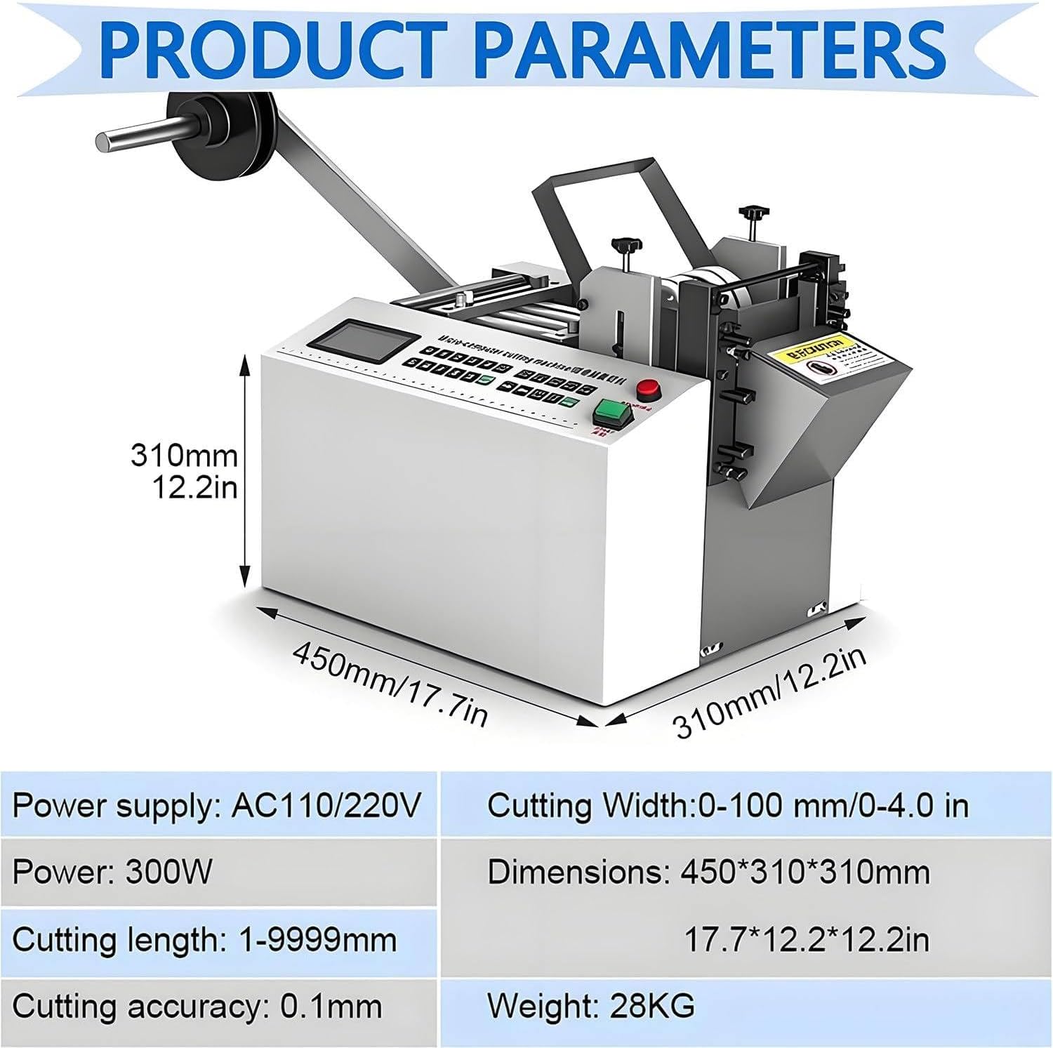 300W Fully Automatic Heat-Shrink Tube Cutting Machine, Precision 0.1MM Electric Cable Cutter, Ideal for Rubber & Plastic Tubes, Micro Control Technology