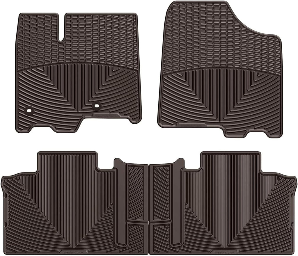 WeatherTech All-Weather Floor Mats for Toyota Sienna 1st & 2nd Row (WTCC292244), Cocoa