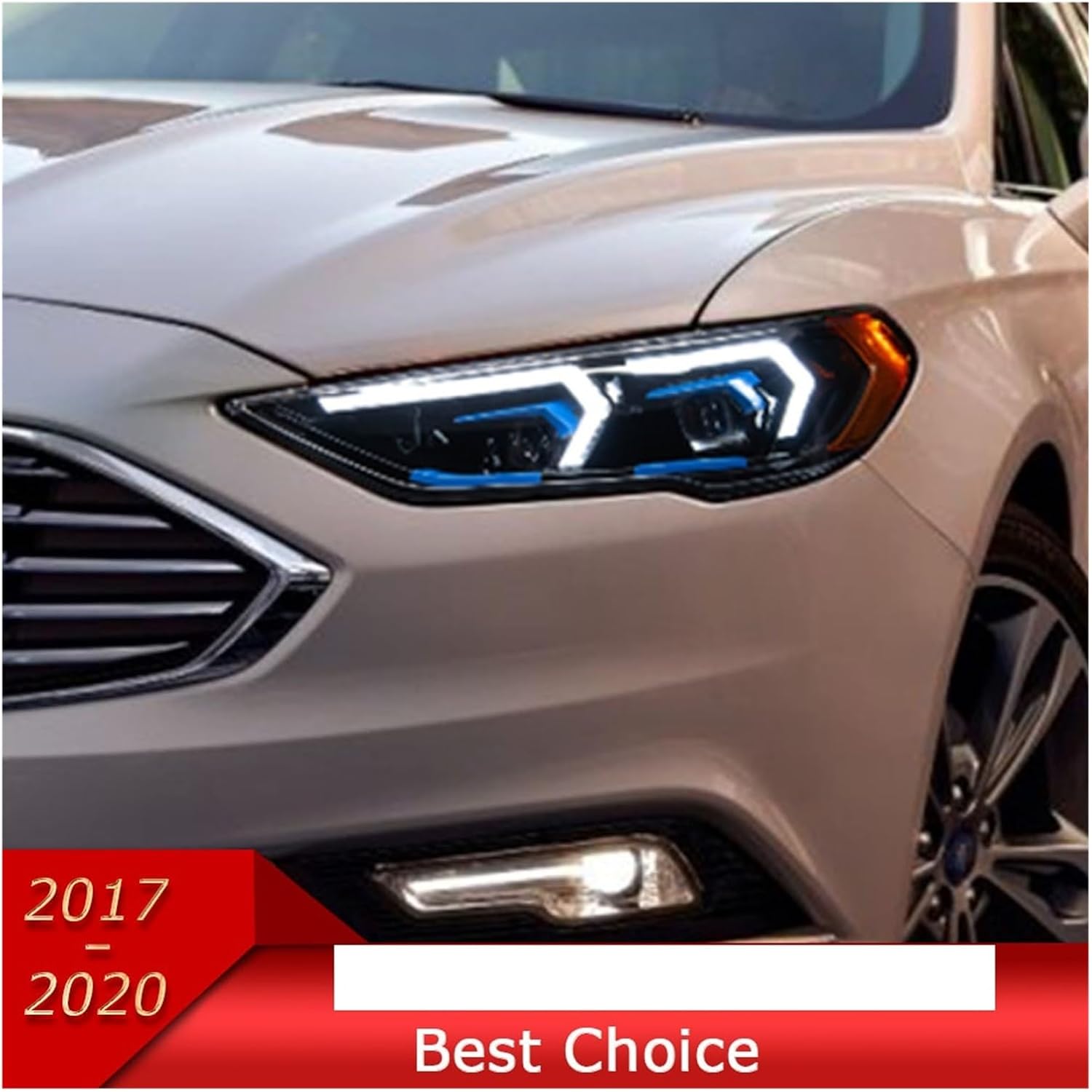 Car Lights Compatible With Headlight Fusion Headlights 2013-2020 Compatible With Mondeo BMW Models LED Headlights Dynamic Signal Animation DRL Modified(2013-2016)