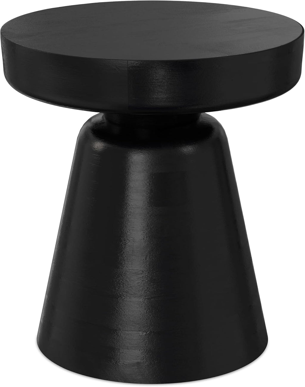 SIMPLIHOME Robbie Accent Table - 16 inch Wide Solid Mango Wood End Table in Black, Boho Contemporary Rustic Side Table for Living Room or Bedroom with Multipurpose Function, Assembled