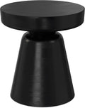 SIMPLIHOME Robbie Accent Table - 16 inch Wide Solid Mango Wood End Table in Black, Boho Contemporary Rustic Side Table for Living Room or Bedroom with Multipurpose Function, Assembled