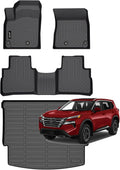 Jenofa-Car Floor Mats for 2021-2025 2026 Nissan Rogue (Not for Sport) All Weather Mats Cargo Liner Car Mat for Rogue Waterproof Floor Liner Custom Fit Accessories 2025