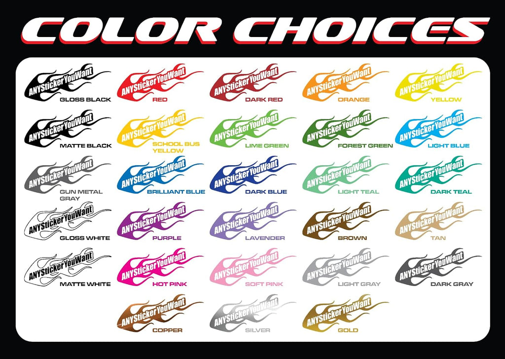 AnyStickerYouWant - Bed and Rocker Stripes Vinyl Decal Fits & Compatible with Dodge RAM Power Wagon - Any Color You Want - Add Custom Text