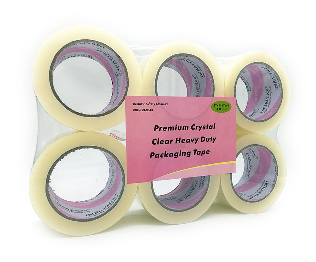 iMBAPrice 3-Inches Wide Shipping Tape - 3 Boxes of Premium (24 Roll of 110 Yards) 36x330 Feet Long 3' Wide Ultra Clear Shipping Packaging Tape (Total 72-Rolls)