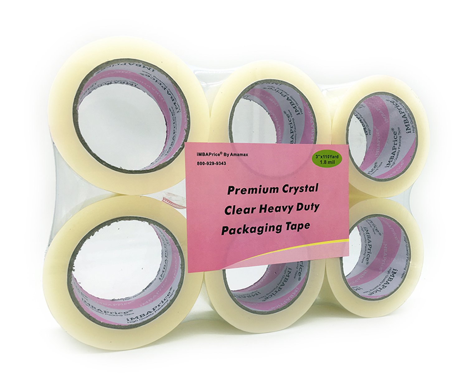 iMBAPrice 3-Inches Wide Shipping Tape - 3 Boxes of Premium (24 Roll of 110 Yards) 36x330 Feet Long 3' Wide Ultra Clear Shipping Packaging Tape (Total 72-Rolls)