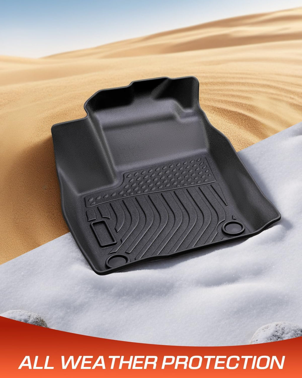 Car Floor Mats for Nissan Kicks 2025 2026 4PCS Set, Only Raised Fixed Floor | All Weather Full Coverage Floor Liners Heavy Duty Waterproof Long-Lasting Kicks Accessories TPE Rubber Automotive Carpet