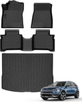 Auxko All Weather Floor Mats Cargo Mat Fit for Kia NIRO Hybrid 2026-2023 (Not for PHEV or EV) TPE Floor Liner Trunk Mat NIRO Accessories All Season Odorless Anti-Slip Black