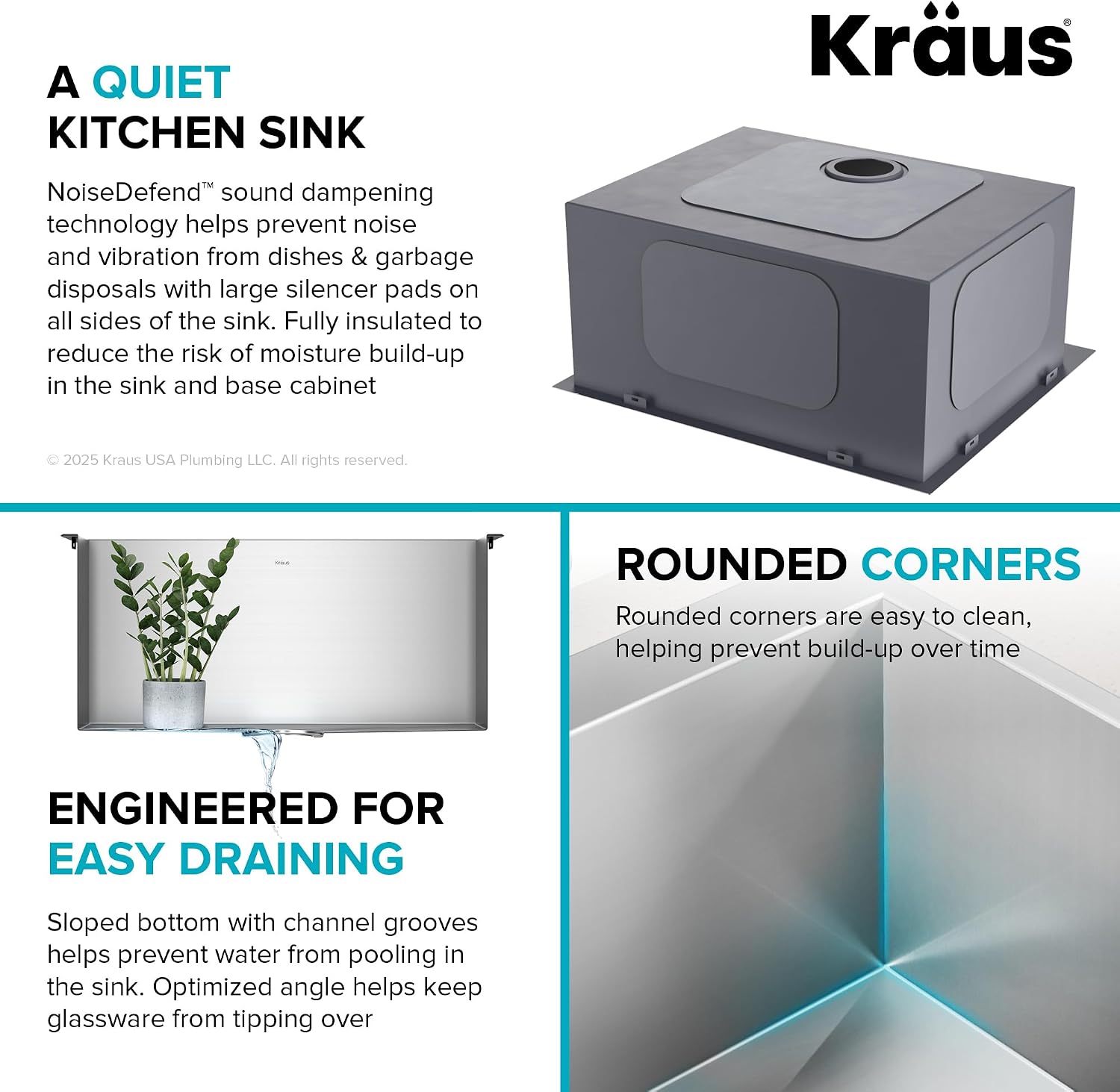 KRAUS Standart PRO 22-inch Drop-In Top Mount 16 Gauge Stainless Steel Single Bowl Laundry Utility Sink, KHT301-22L